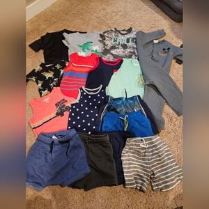 Boys toddler bundle lot 18 months shirts tank tops shorts swim top 18m osh carte